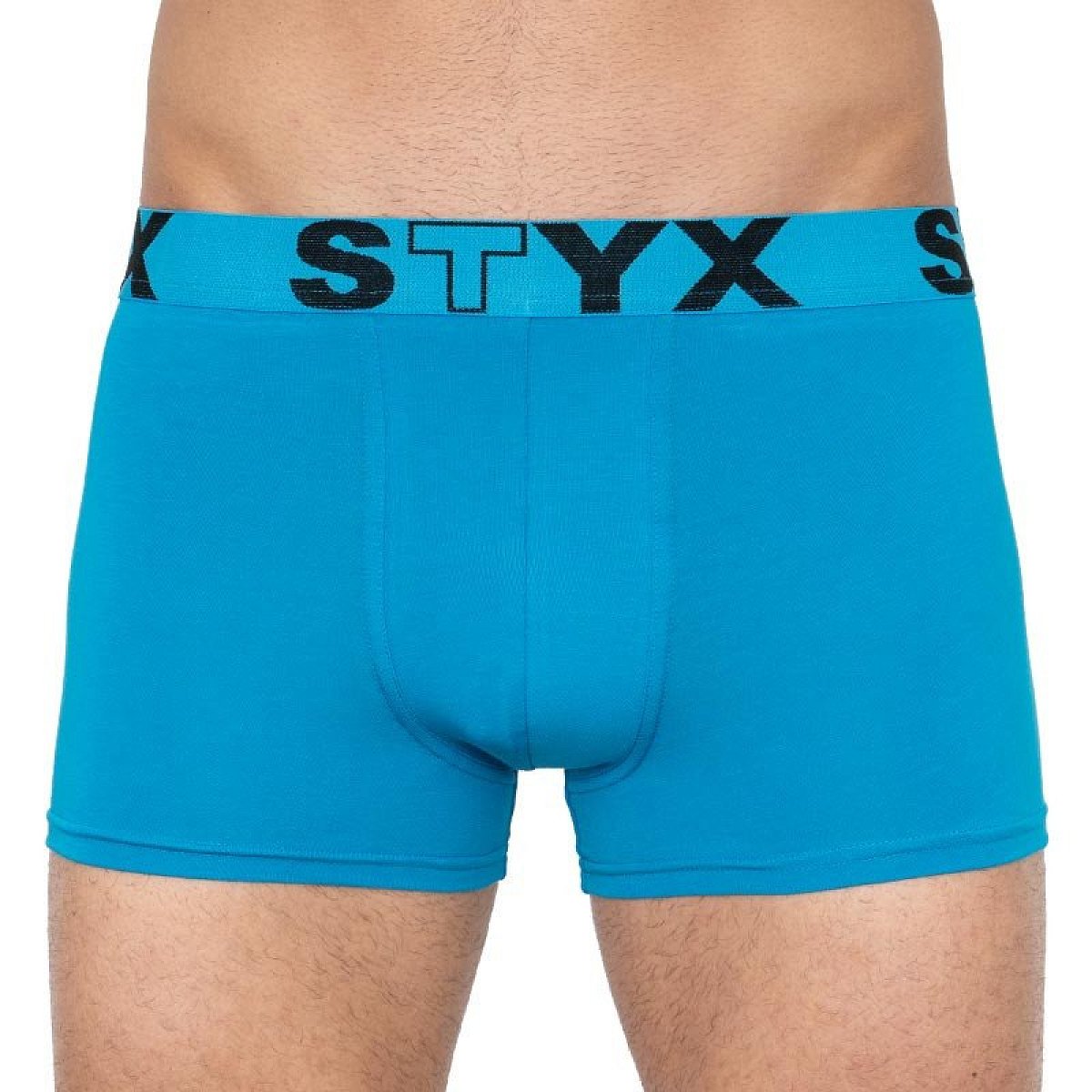 Styx Pánské boxerky sportovní guma nadrozměr světle modré (R969) 4XL