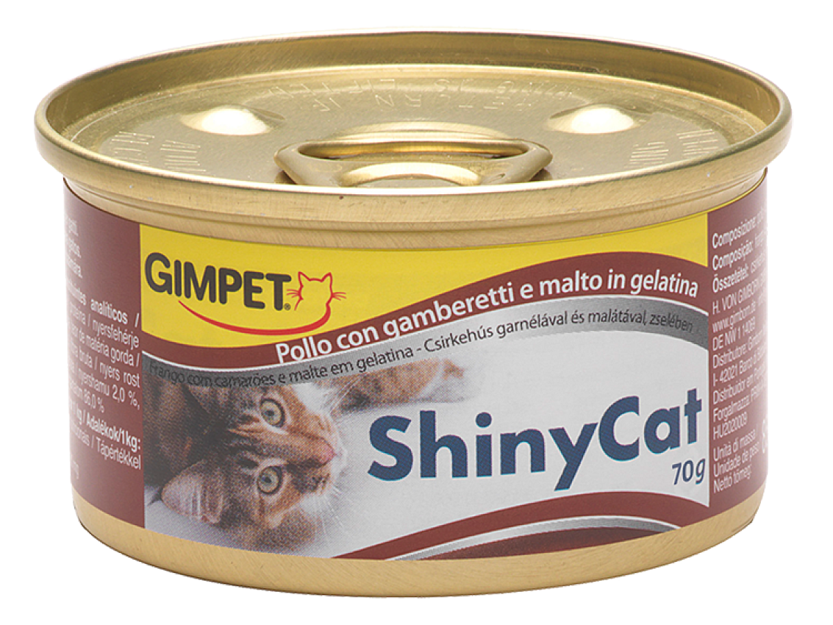 ShinyCat Konz.SHINY CAT kure+kreveta+maltoza 70g EXPIRACE květen (19.05.2025)