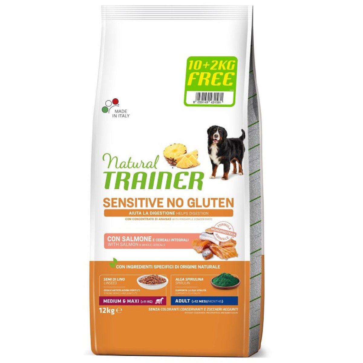 Natural Trainer SENSITIVE No Gluten Adult losos 12kg