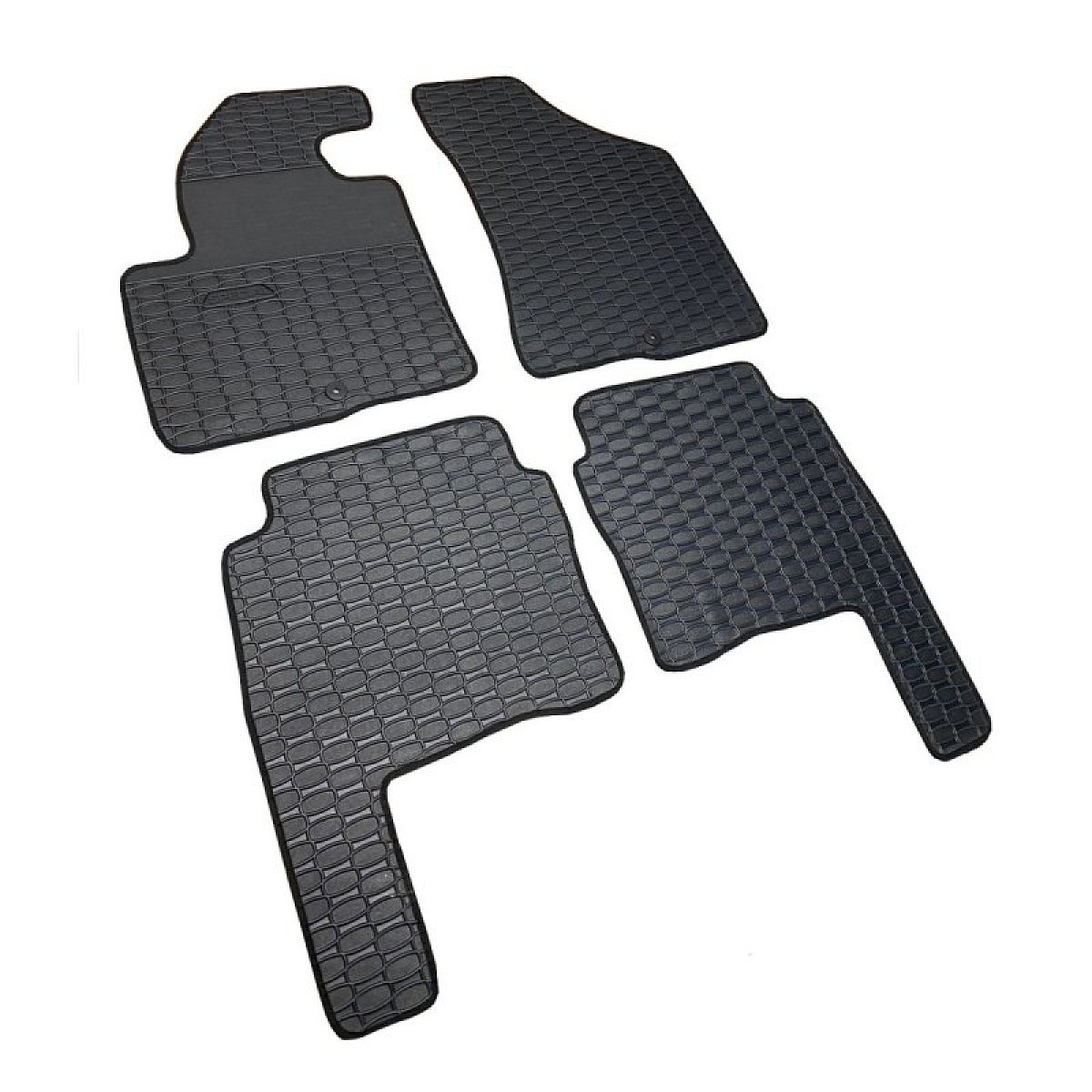 Gumové autokoberce Hyundai Santa Fe 2006-2012 (černé, černá lemovka)