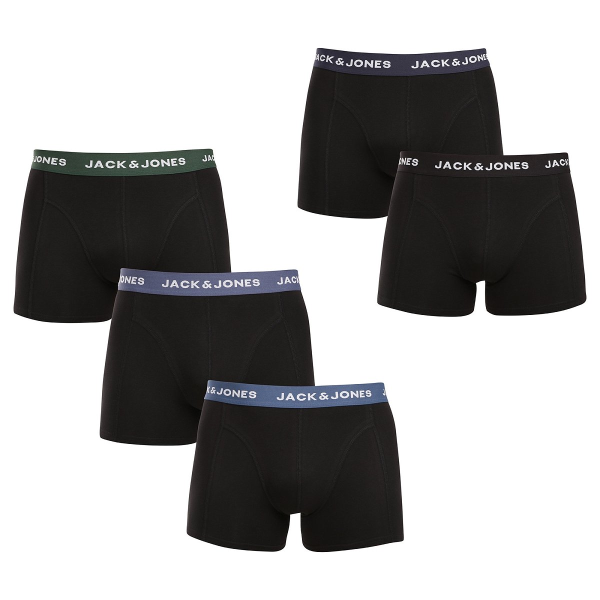 5PACK pánské boxerky Jack and Jones černé (12254366) XL, trenky / trenýrky