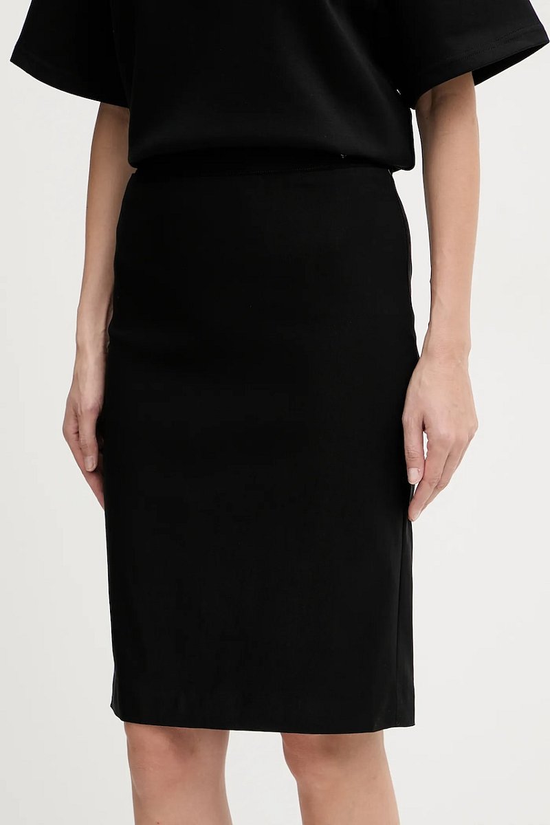 Sukně Guess CRETA černá barva, midi, pouzdrová, W5BD84 W2362