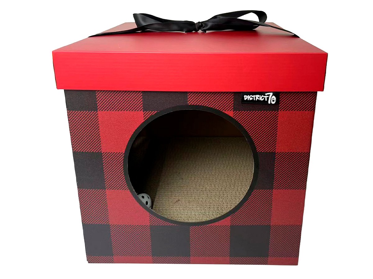 District 70 kartonové škrabadlo vánoční dárek červený