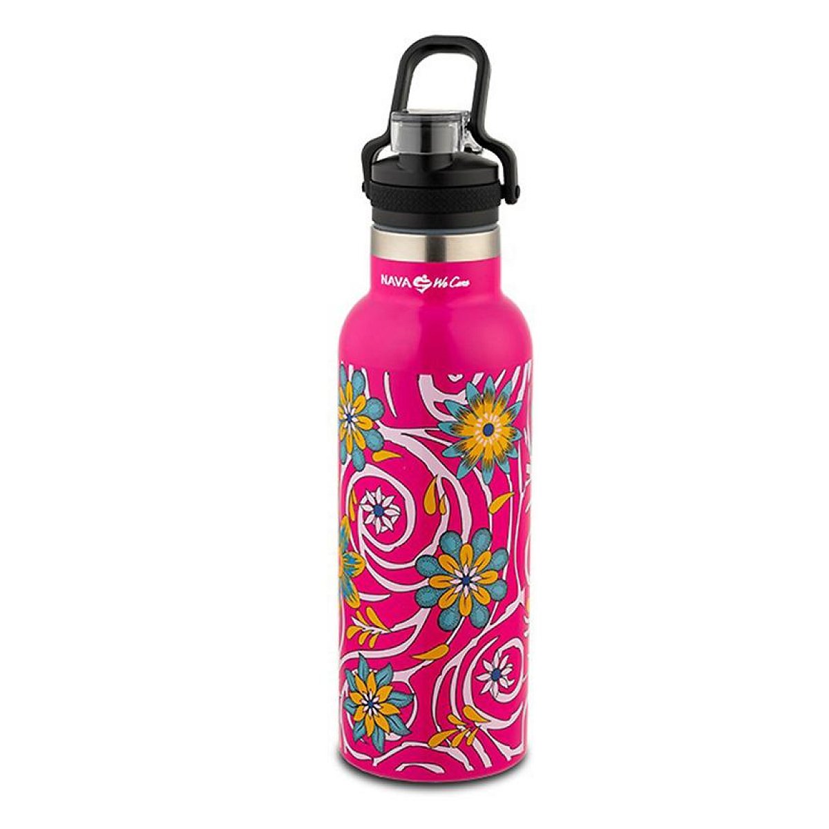 Ocelová cestovní lahev "WE CARE", purpurová 500 ml