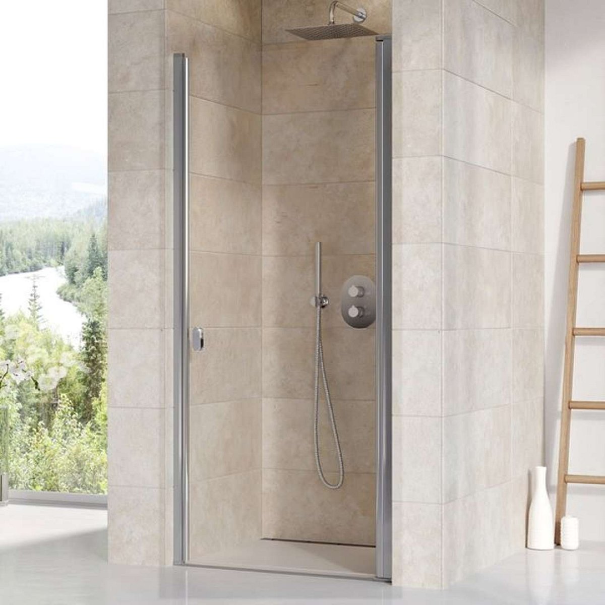 Ravak Chrome - Sprchové dveře 78-81 cm, lesklý hliník/čiré sklo 0QV40C00Z1