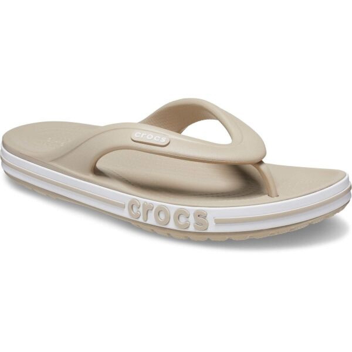Crocs BAYABAND FLIP Unisex žabky, béžová, velikost 43/44