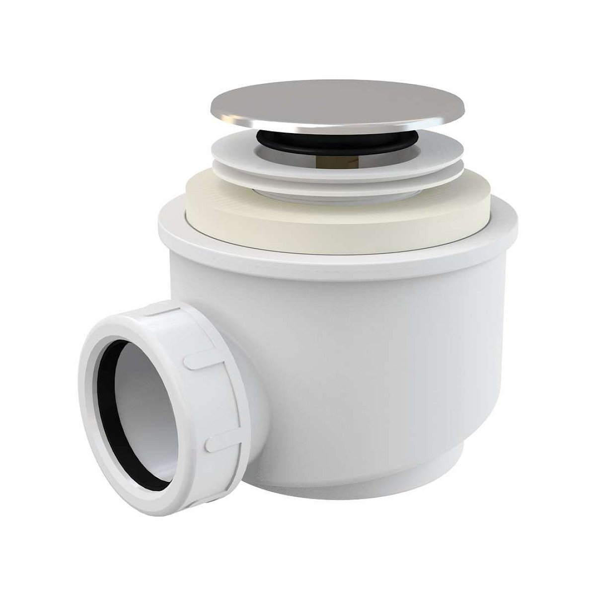 Alcadrain Vaničkové sifony - Odtoková souprava pro vaničky, Click-Clack, chrom A466-50