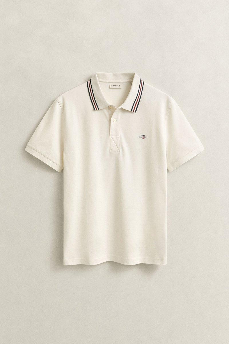 POLOKOŠILE GANT COLLAR TIPPING SS POLO CREAM