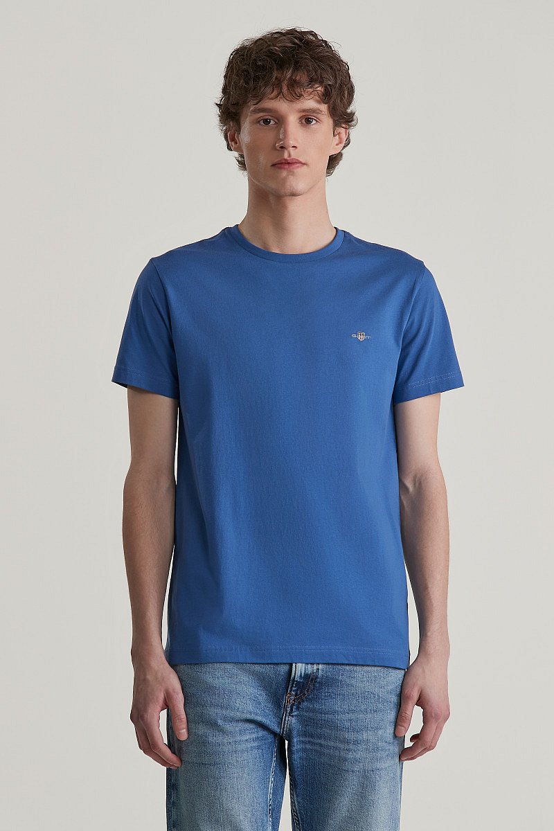 TRIČKO GANT SLIM SHIELD SS T-SHIRT VINTAGE BLUE