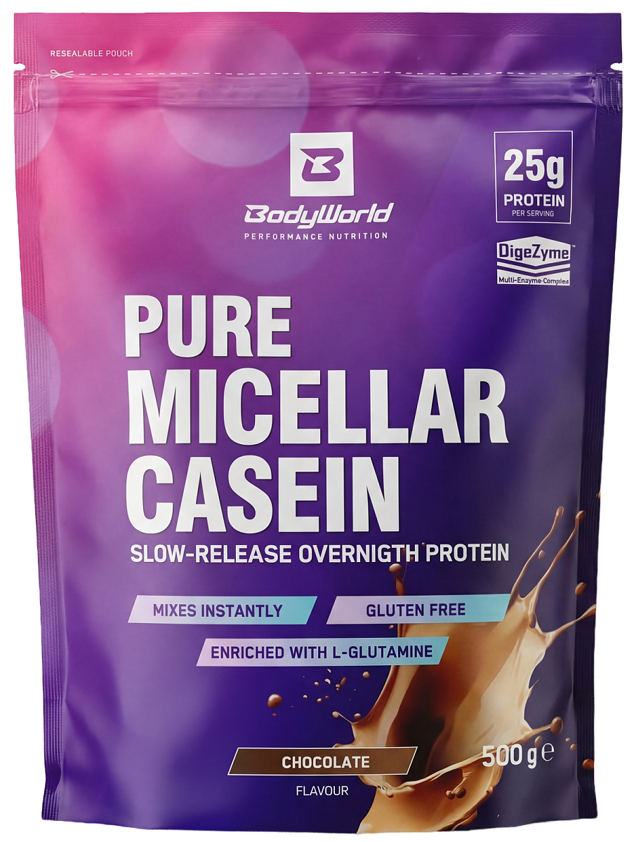 BodyWorld Pure Micellar Casein 500 g čokoláda