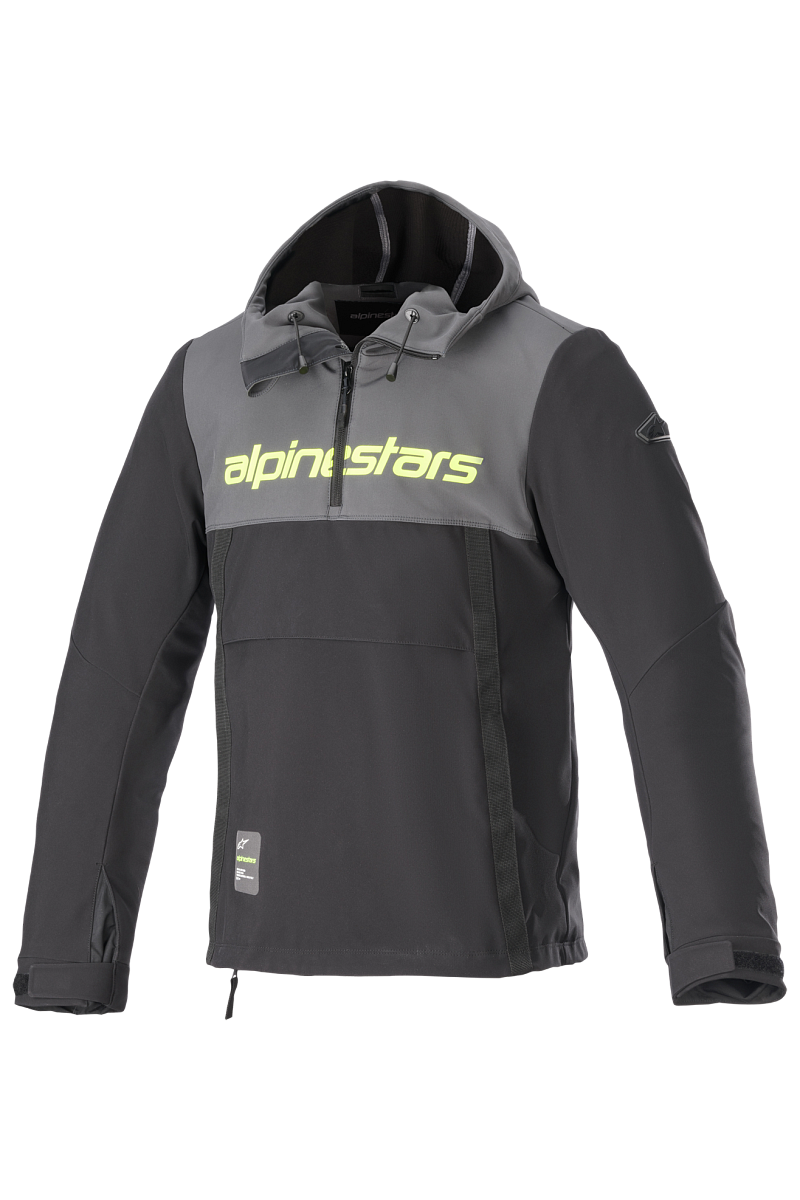 Motocyklová Mikina s Kapucí Alpinestars Sherpa Šedo-Černo-Neonově Žlutá XL