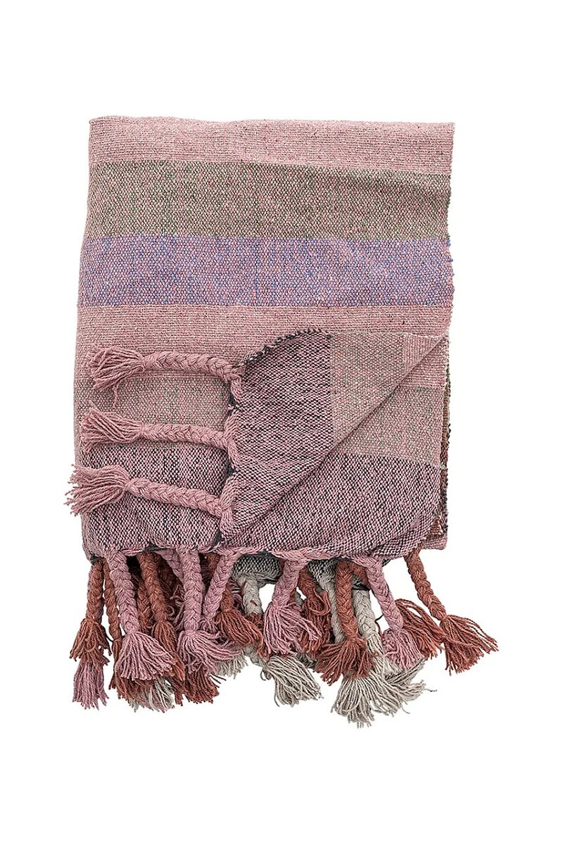 Deka Bloomingville Desire růžová barva