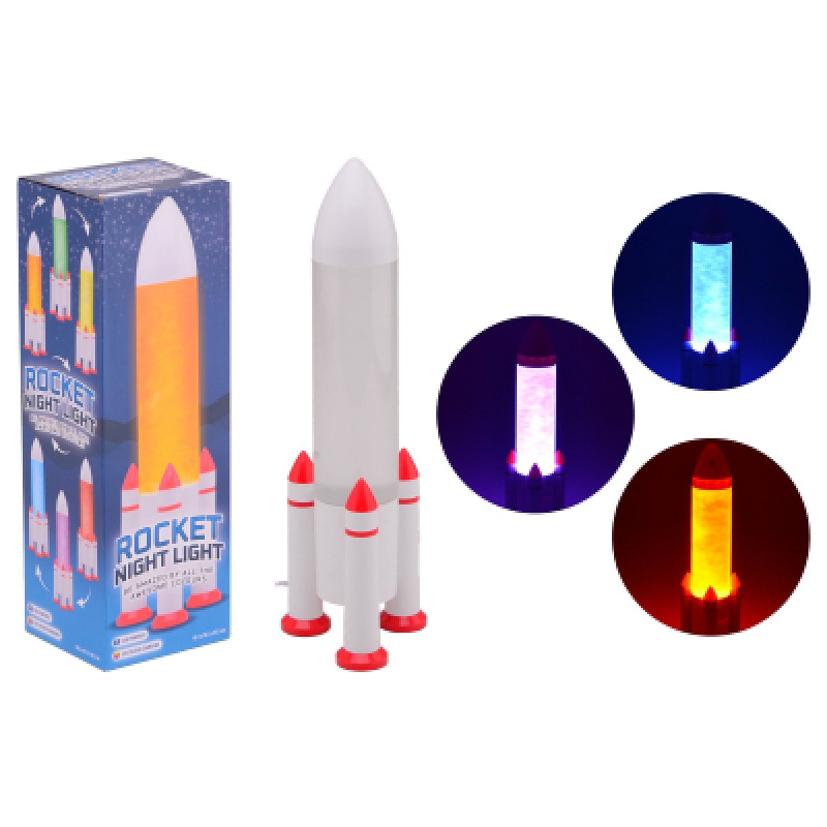 Lampička Raketa led měnící barvy