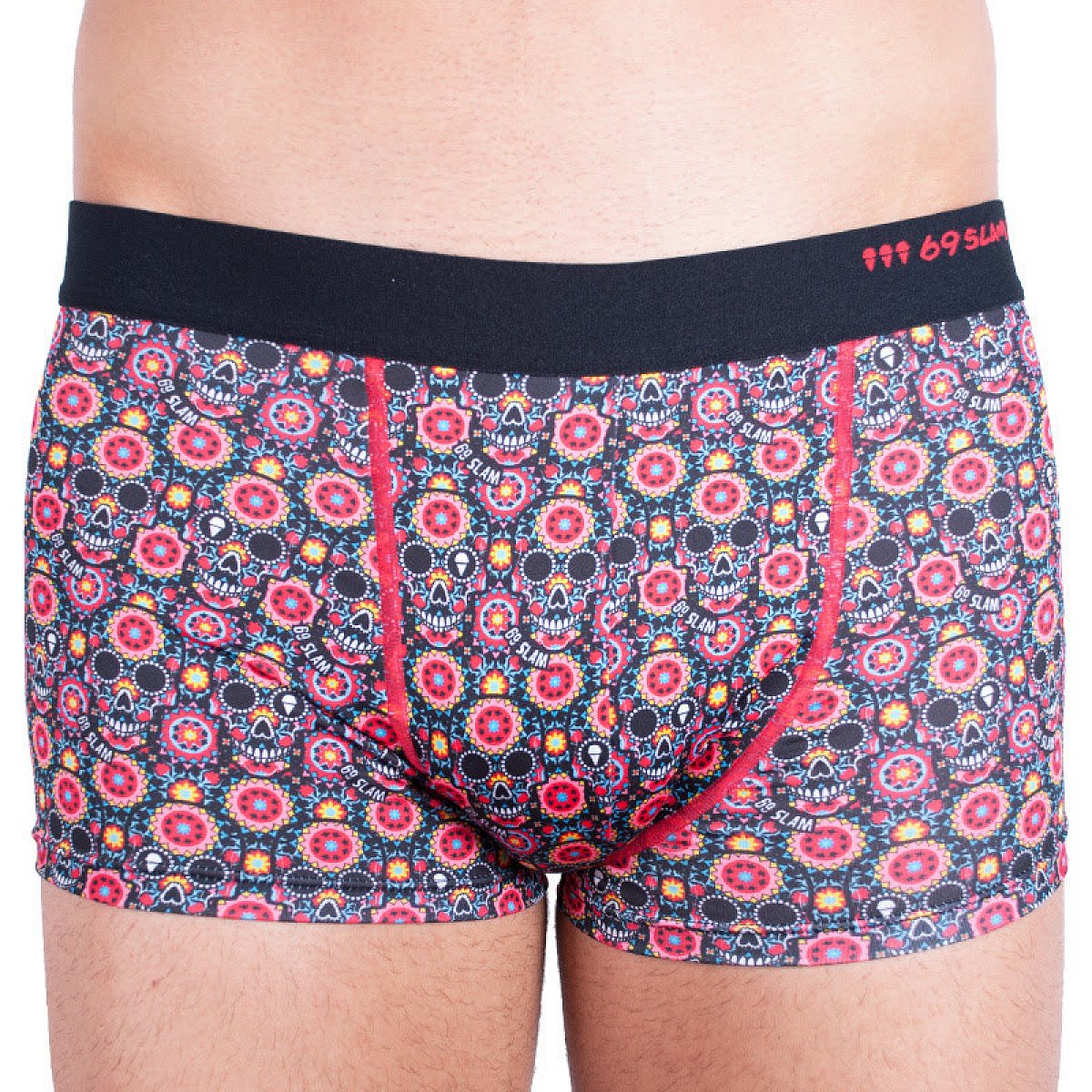 Pánské boxerky 69SLAM hip flower skull L, trenky / trenýrky