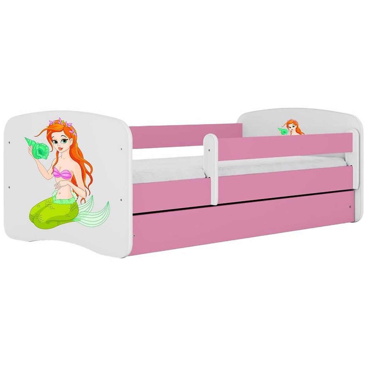 Dětská postel Babydreams+SZ+M růžová 80x160 Mořská panna