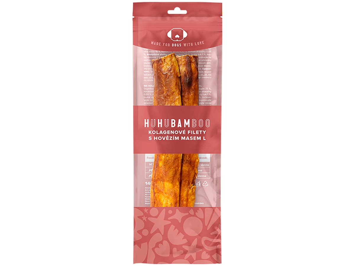 Huhubamboo Hovězí kolagen fileta L 2 ks