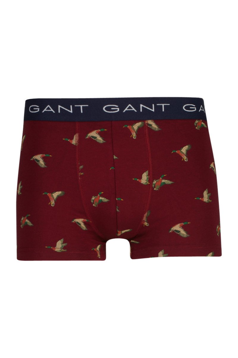 SPODNÍ PRÁDLO GANT DUCK PRINT TRUNK 3-PACK PLUMPED RED