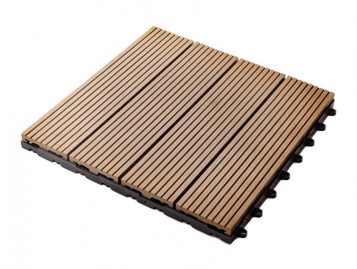 Guttadeck, terasová dlaždice WPC, 300 x 300 mm, světlé dřevo GU100001401