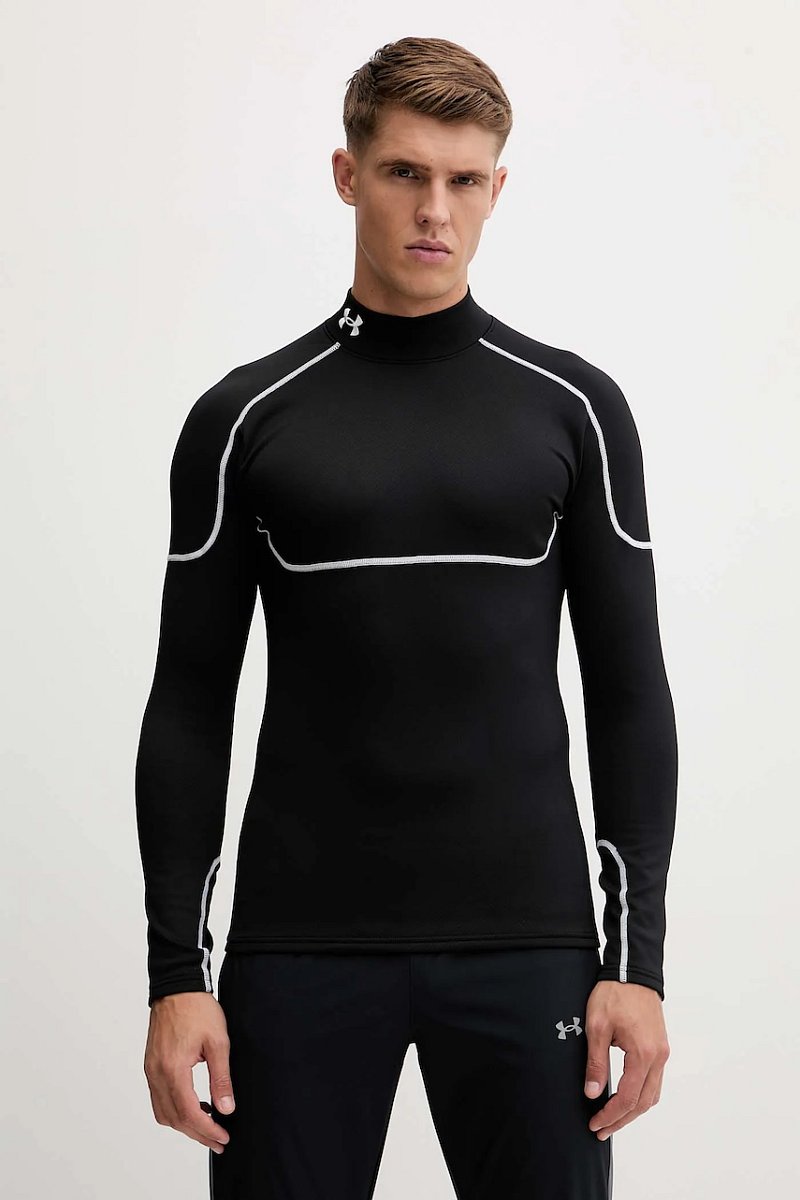 Tréninkové tričko s dlouhým rukávem Under Armour Cold Weather Grid černá barva, 6007127