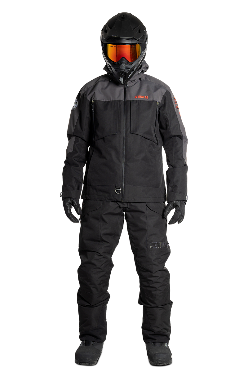 Zimní Bunda Jethwear Crisp S.A.F.E Insulated Černo-Šedo-Červená 3XL