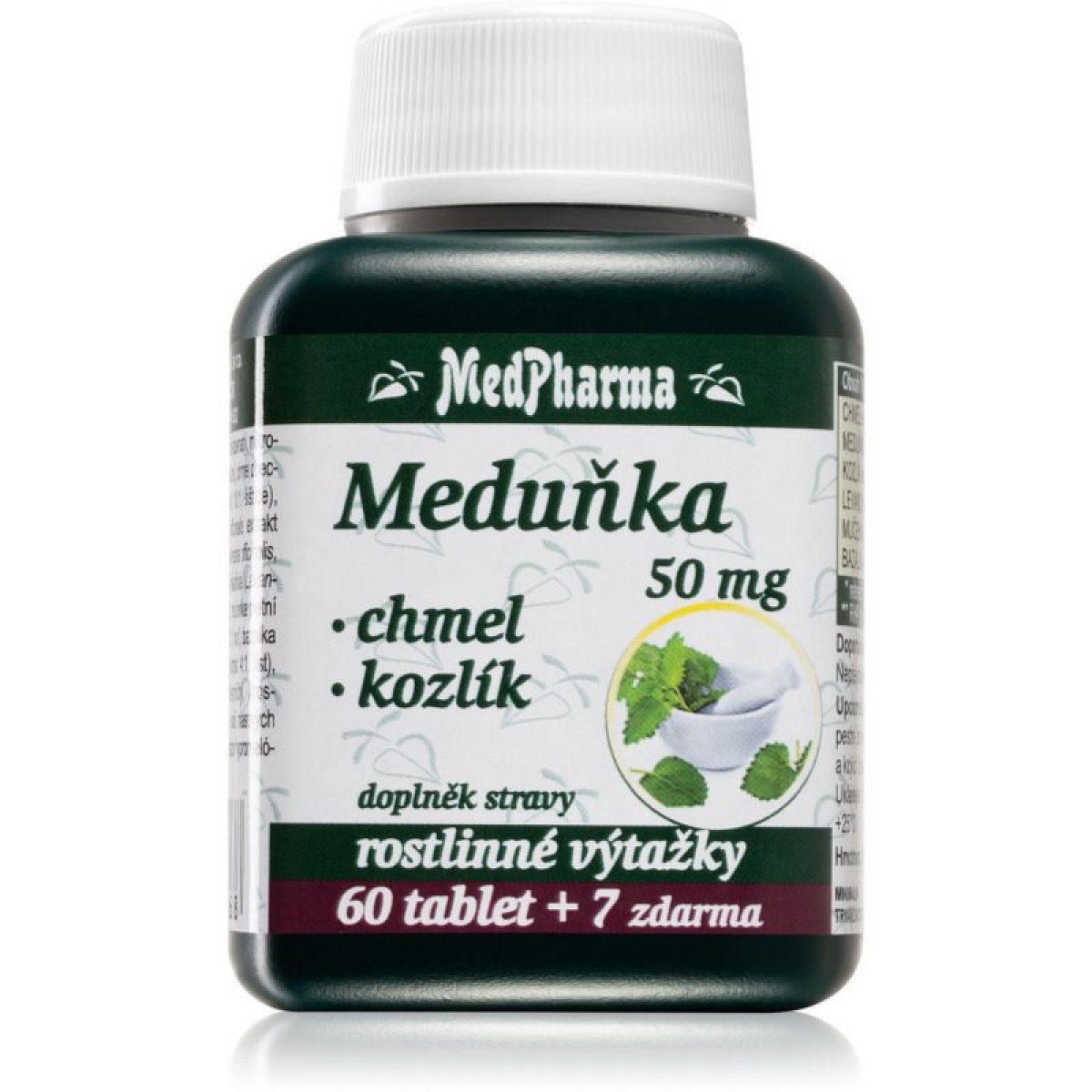 MedPharma Meduňka + chmel + kozlík tablety pro normální funkci srdce a cév 67 tbl