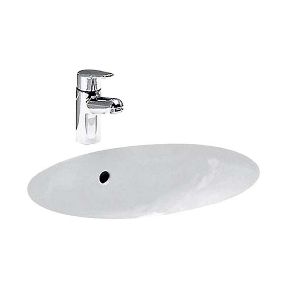Laufen Lipsy - Vestavné umyvadlo, 57x41 cm, broušená, bílá H8112910000001