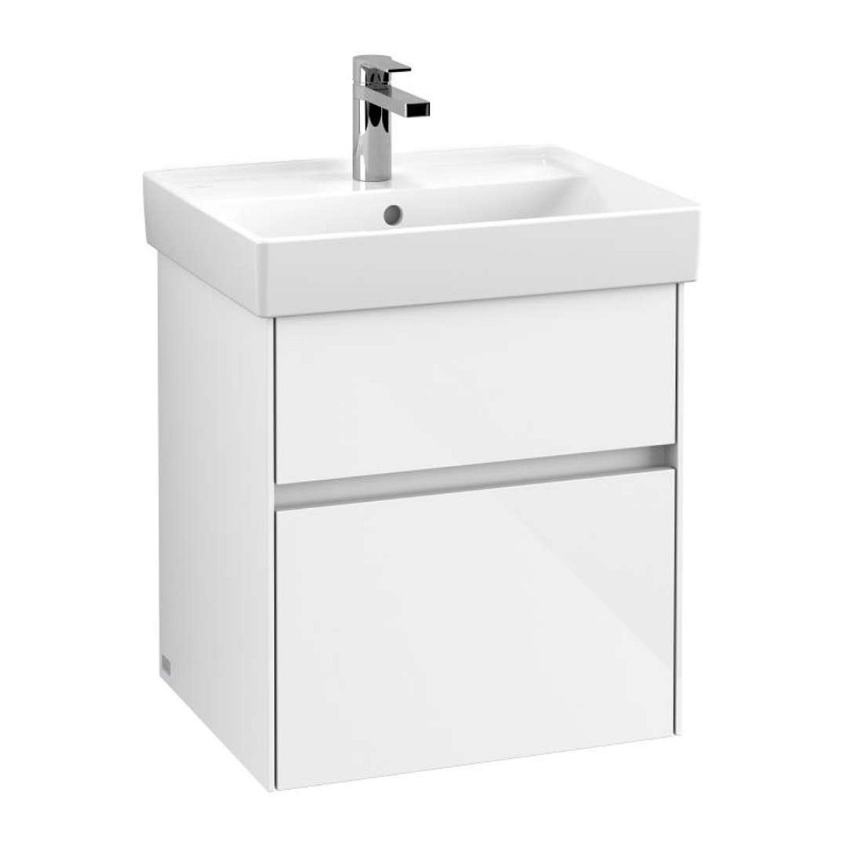 Villeroy & Boch Collaro - Umyvadlová skříňka, 51x55x41 cm, 2 zásuvky, Glossy White C00700DH