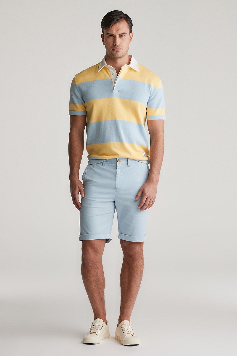 ŠORTKY GANT REG SUNFADED CHINO SHORTS FRESH BLUE