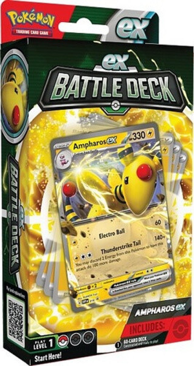 Pokémon TCG: ex Battle Deck - Ampharos ex & Lucario ex (poškozené)