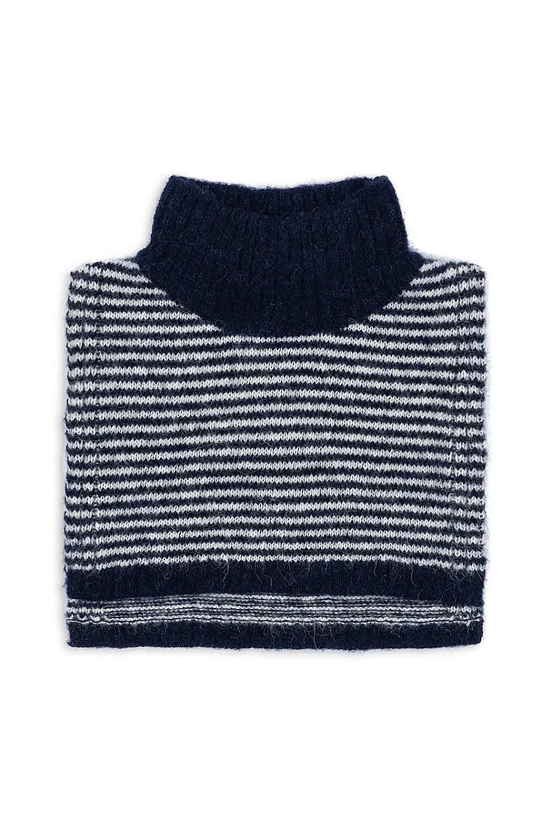 Dětská kukla s přídavkem alpakové vlny Konges Sløjd BERLE NECKWARMER tmavomodrá barva, KS103719