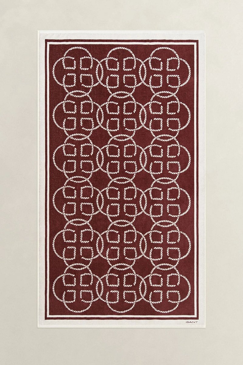 RUČNÍK GANT MONOGRAM PRINT BEACH TOWEL 100X180 FRESH SOIL