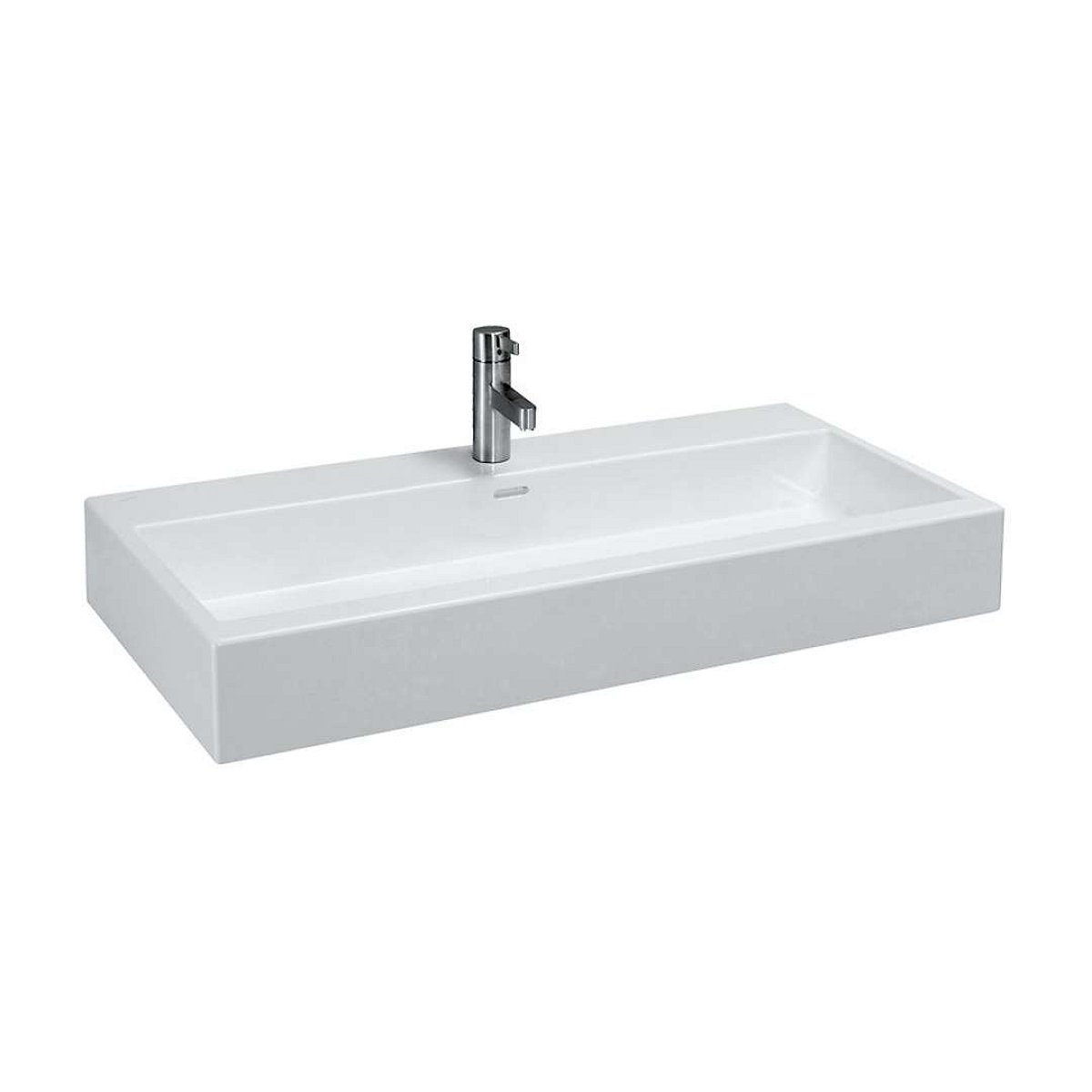 Laufen Living - Umyvadlo na desku, 100x46 cm, s 1 otvorem pro baterii, bílá H8184380001041