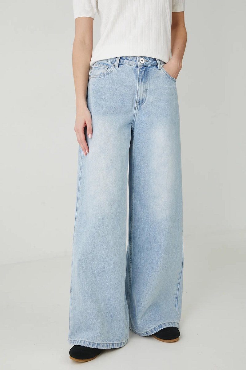 Bavlněné džíny Medicine dámské, modrá barva