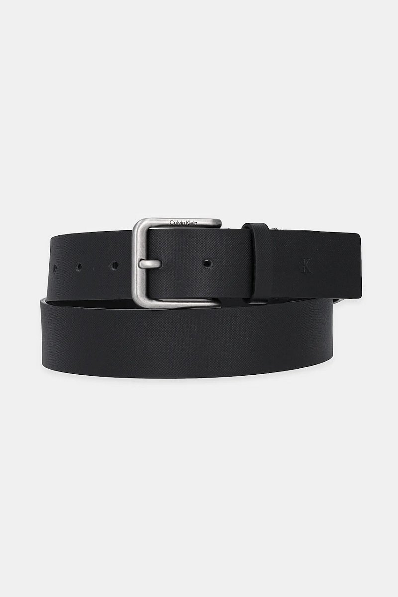 Kožený pásek Calvin Klein pánský, černá barva, LV04G7031G