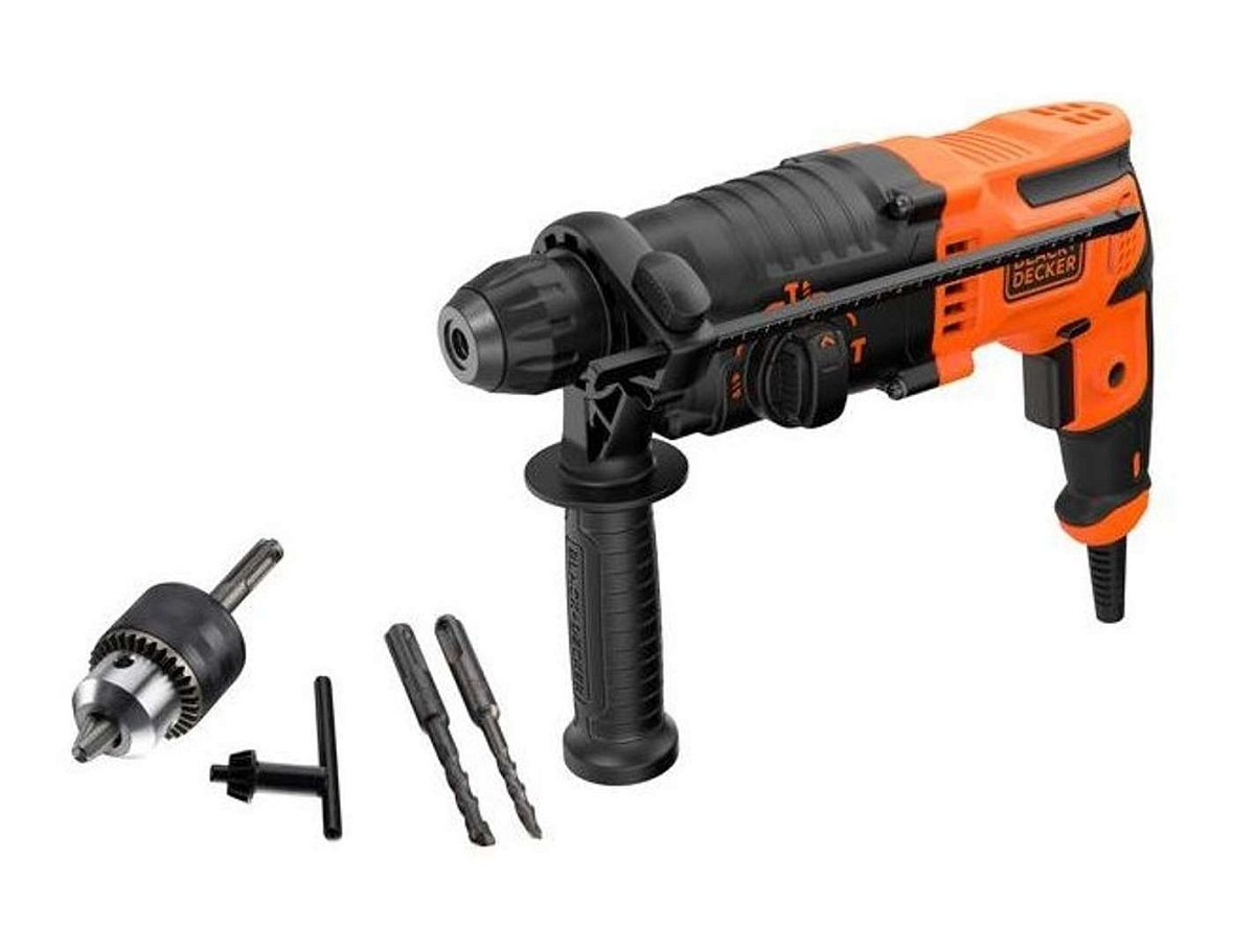 BLACK+DECKER - Kombinované kladivo 650 W, s příslušenstvím BEHS01-QS