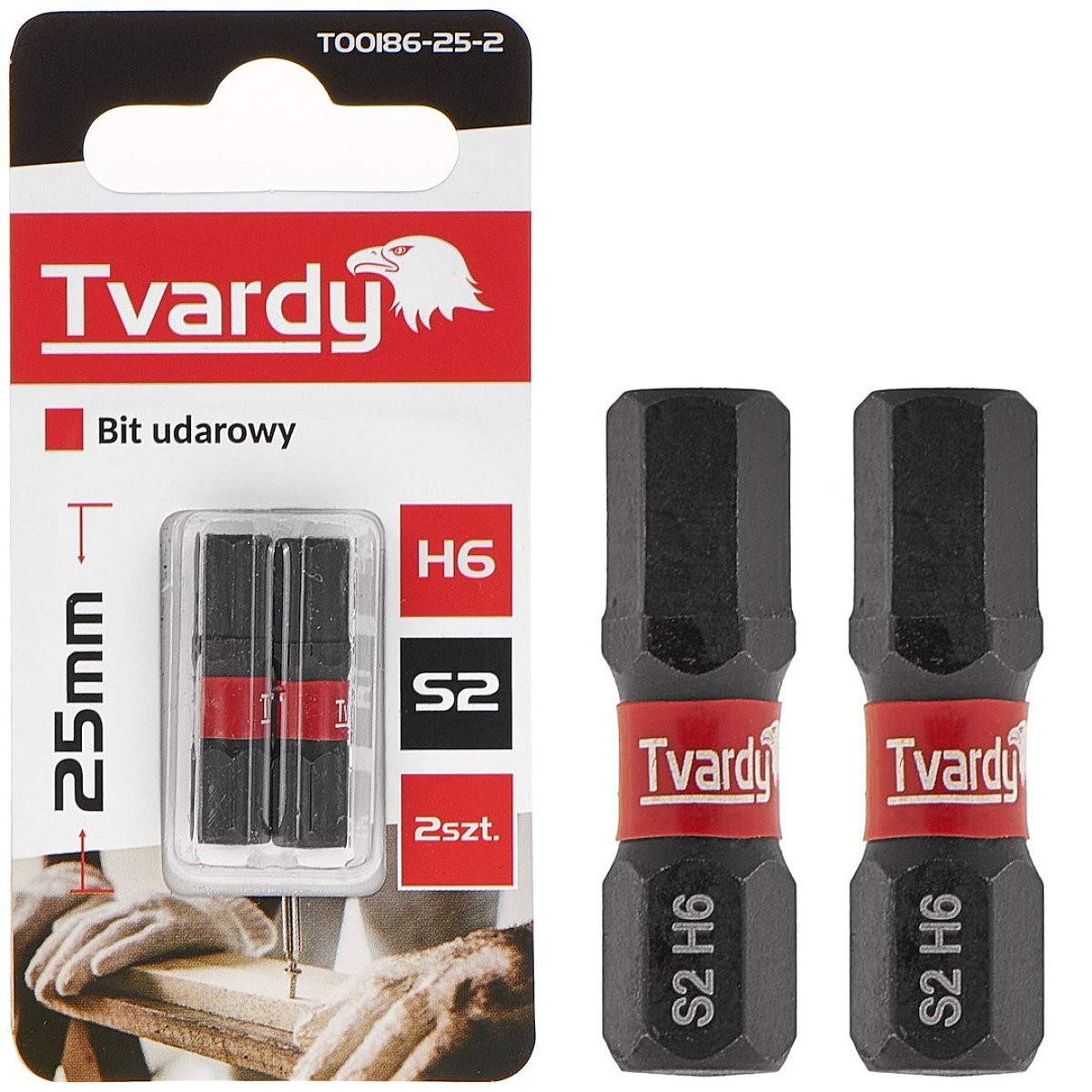 TVARDY Nárazový šroubovák Bit H5 25 mm S2