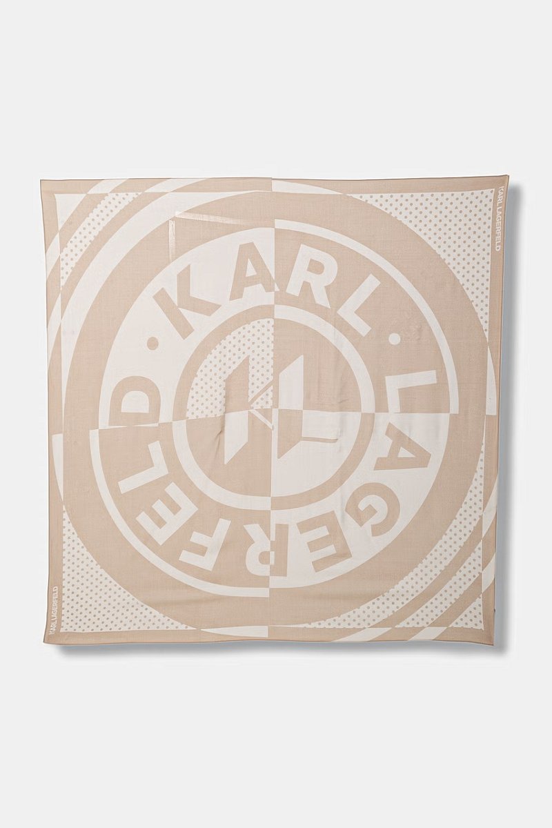 Karl Lagerfeld šátek ženský s příměsí hedvábí K/CIRCLE