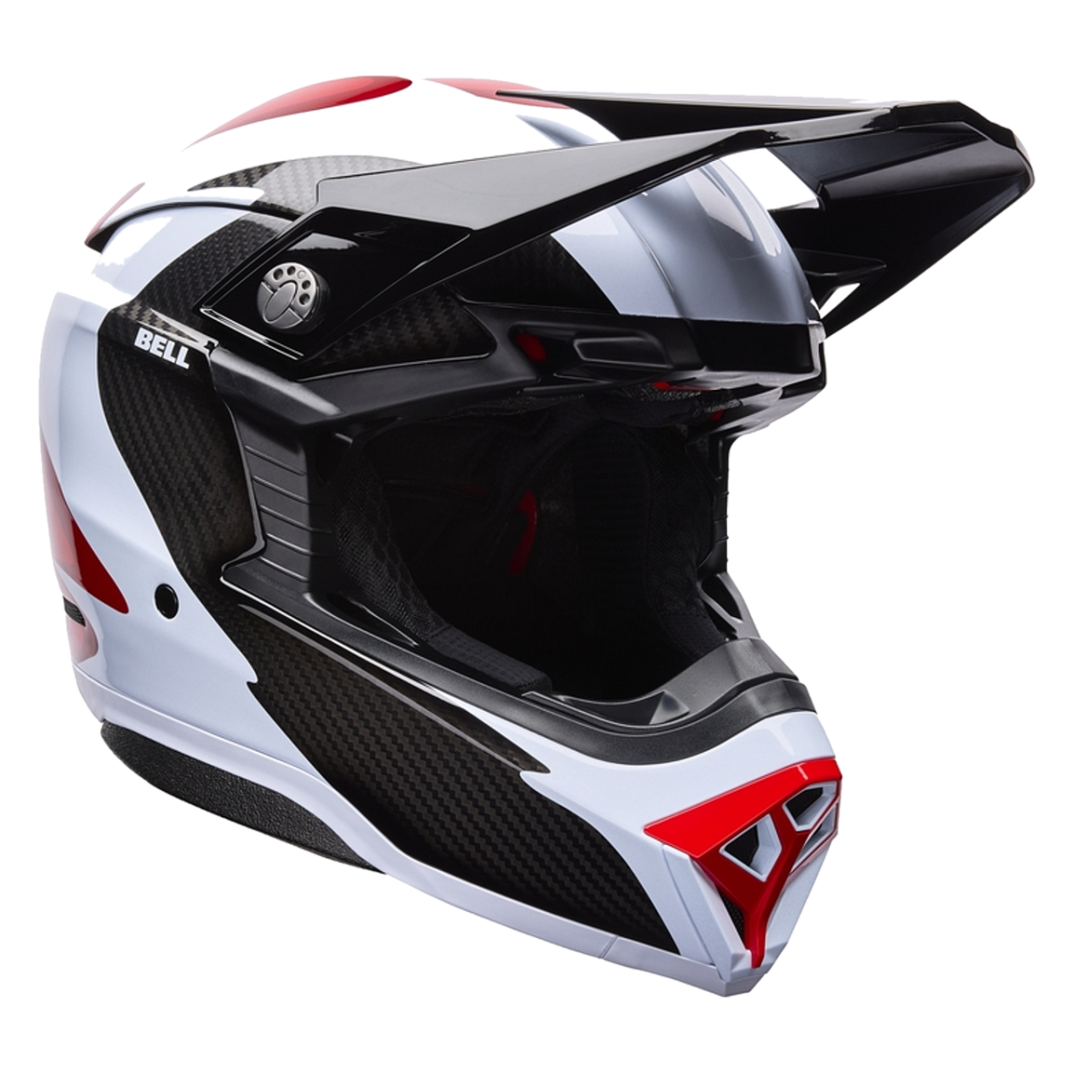 Motokrosová Helma BELL Moto-10 Spherical Fluid Černá/ČervenáM