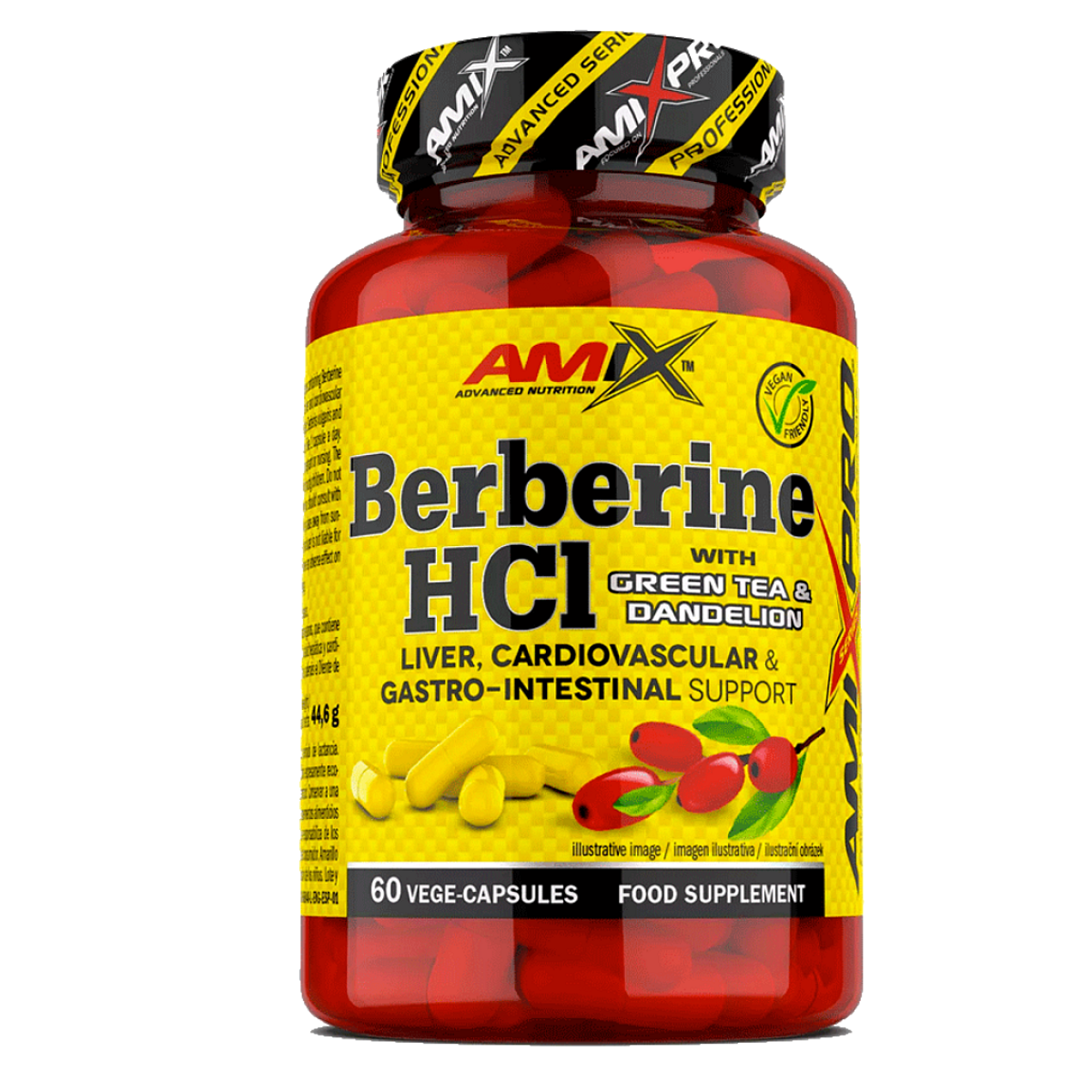 Amix Nutrition Berberine HCl + GreenTea & Dandelion - 60 kapslí