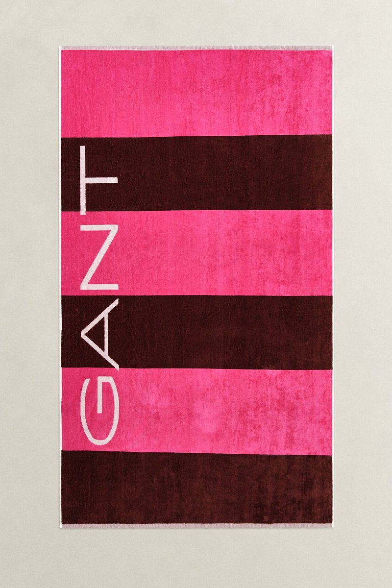 RUČNÍK GANT BLOCK STRIPE BEACH TOWEL 100X180 BRIGHT FUSCHIA