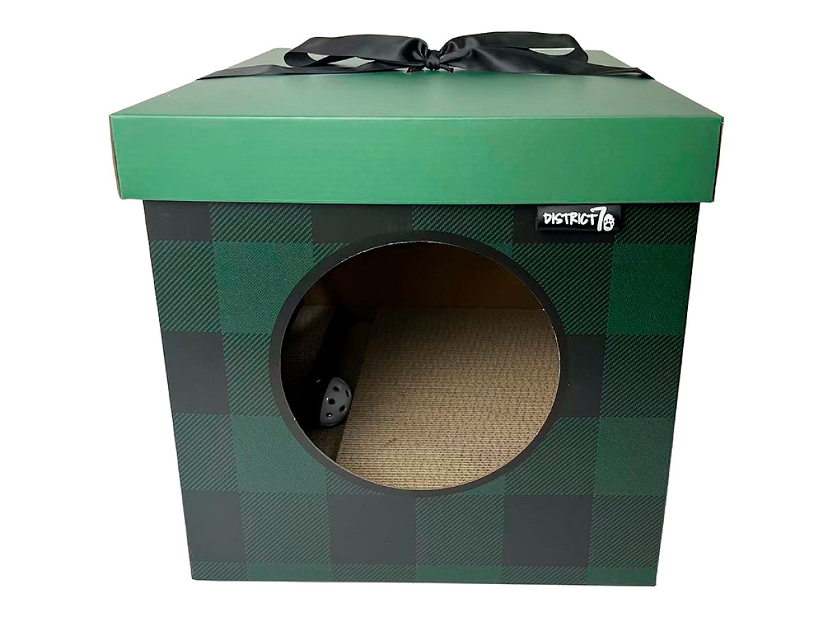 District 70 kartonové škrabadlo vánoční dárek zelený