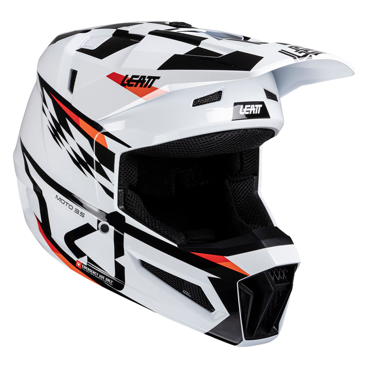 Motokrosová Helma Leatt Moto 3.5 V25 Dětská BíláM