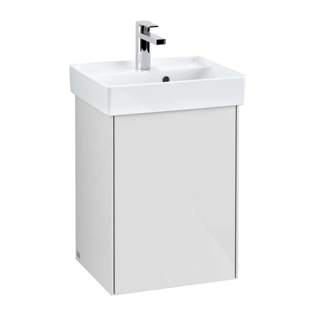 Villeroy & Boch Collaro - Umyvadlová skříňka, 41x55x34 cm, 1 dvířka, panty vpravo, Glossy White C00501DH