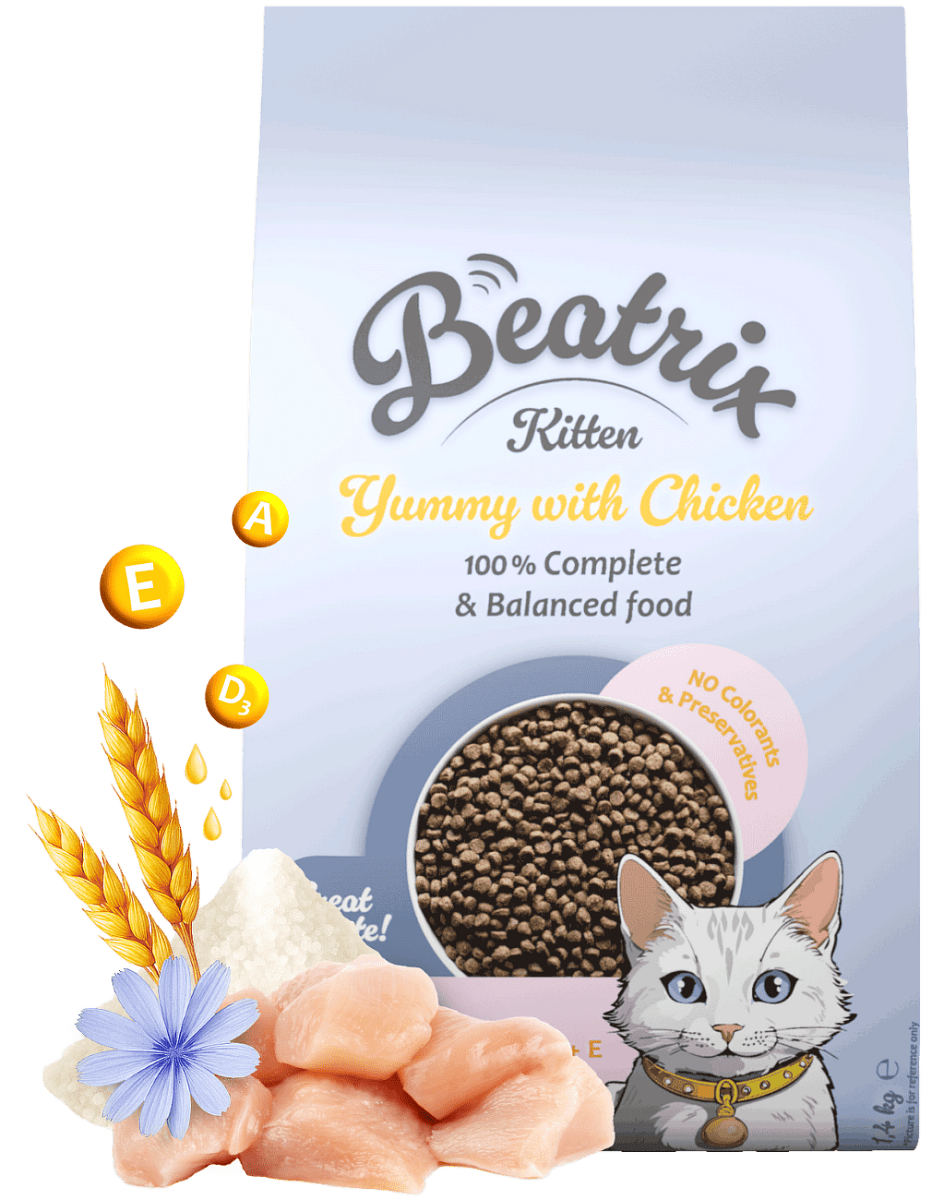 Krmivo Beatrix Kitten s kuřetem 1,4kg