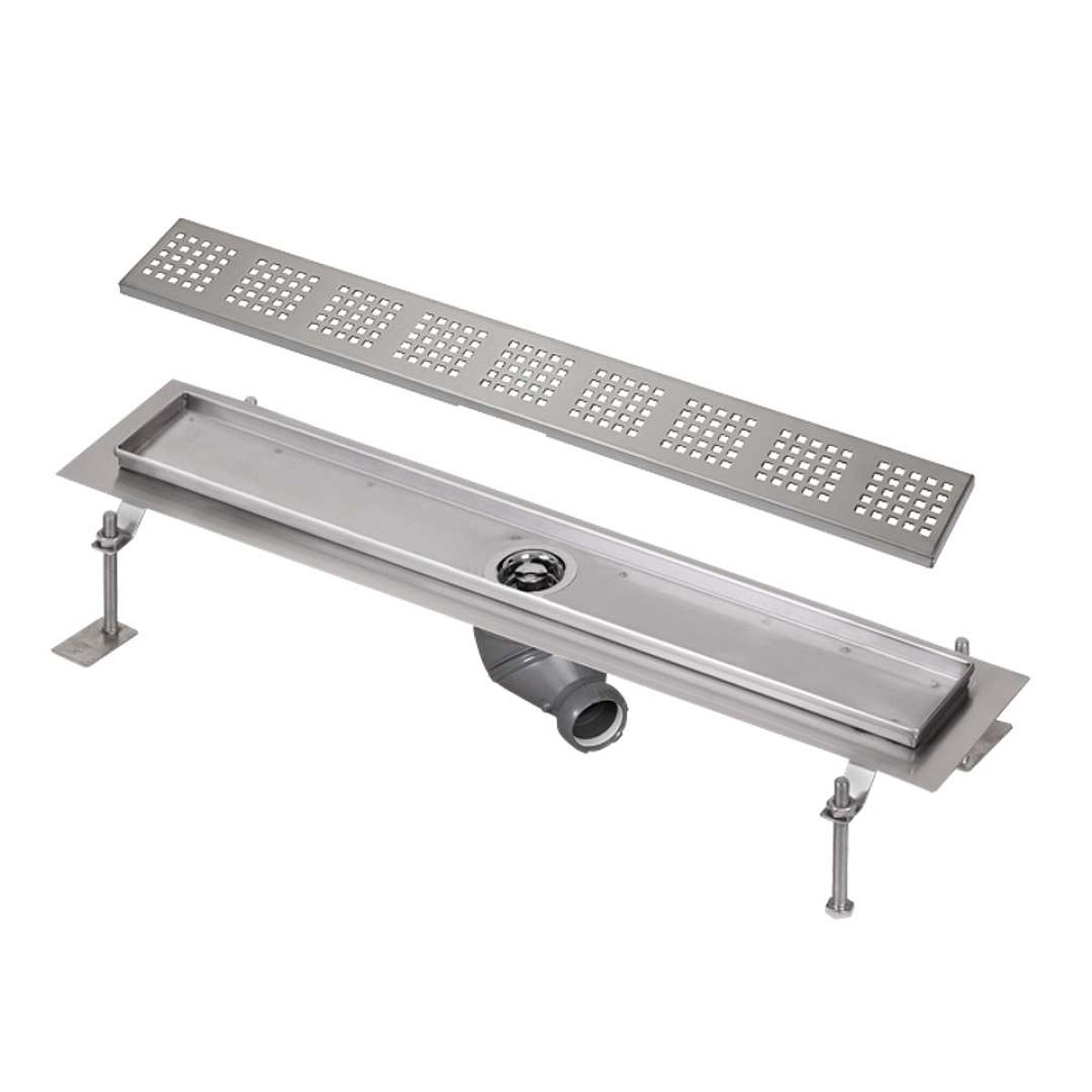Sanela Nerezové žlaby - Sprchový žlab do prostoru, délka 115 cm, lesklá nerez SLKN 05F