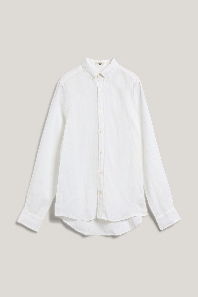 KOŠILE GANT SLIM LINEN SHIRT WHITE