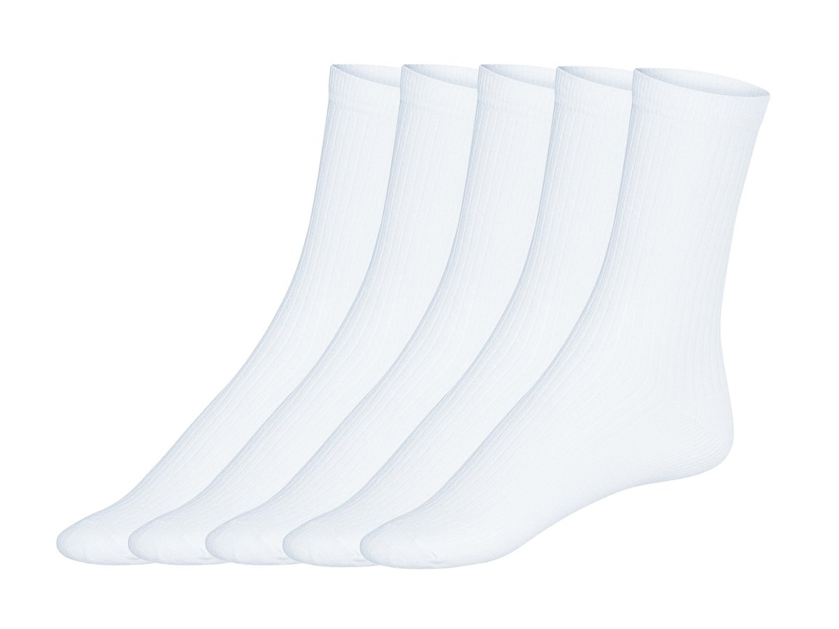 esmara® Dámské ponožky s BIO bavlnou, 5 párů (bílá/béžová/černá, 39-42)