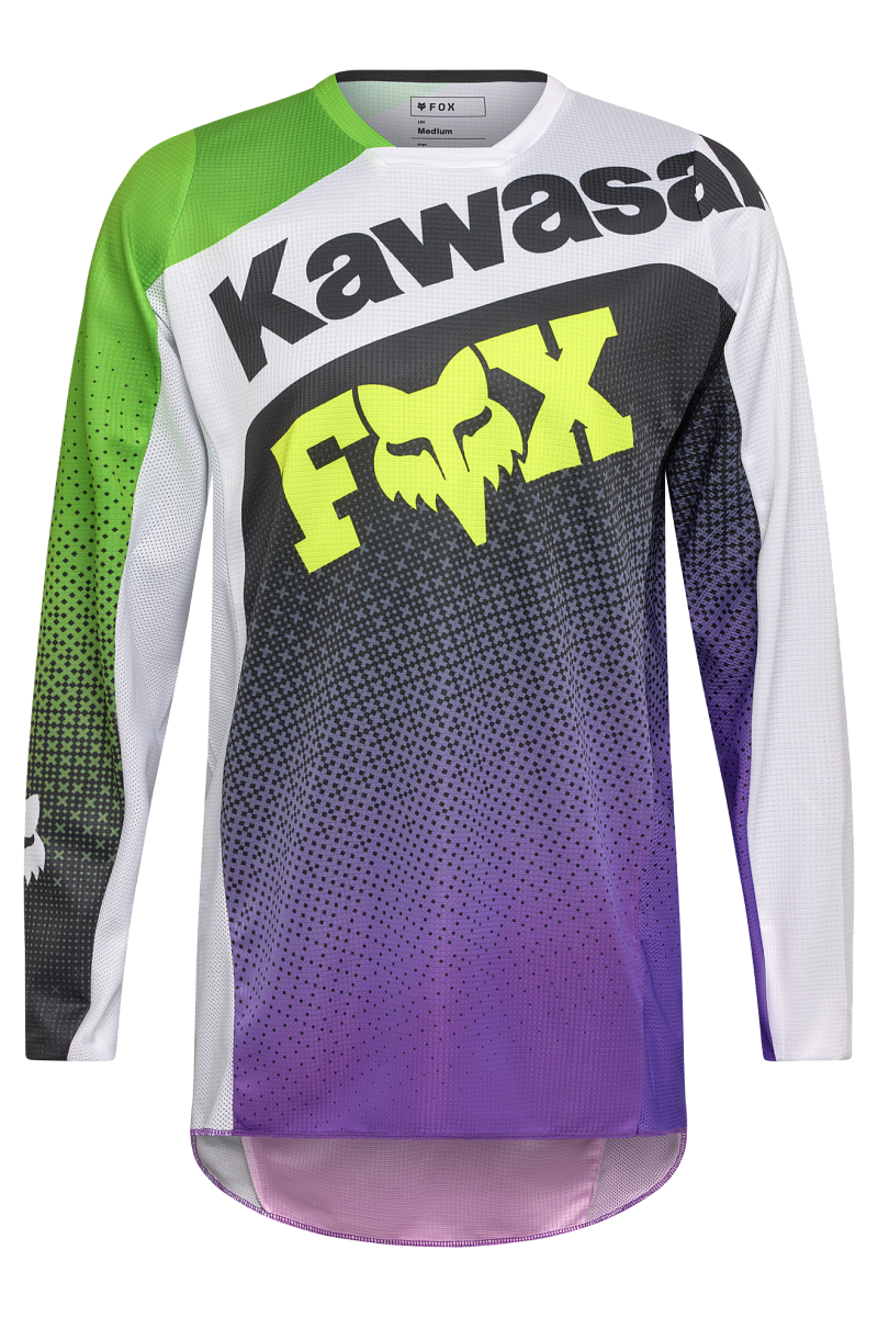Motokrosový dres FOX 180 Kawasaki Fialová/BíláM