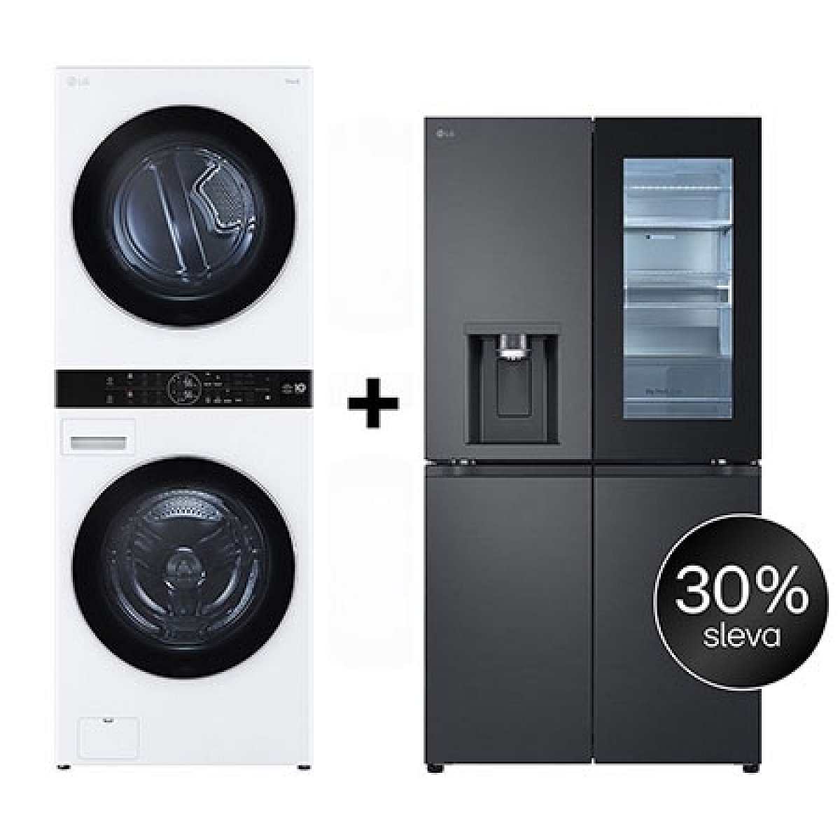 SET - LG WashTower WT1716WWF + Chladnička InstaView™ GMG960EVEE