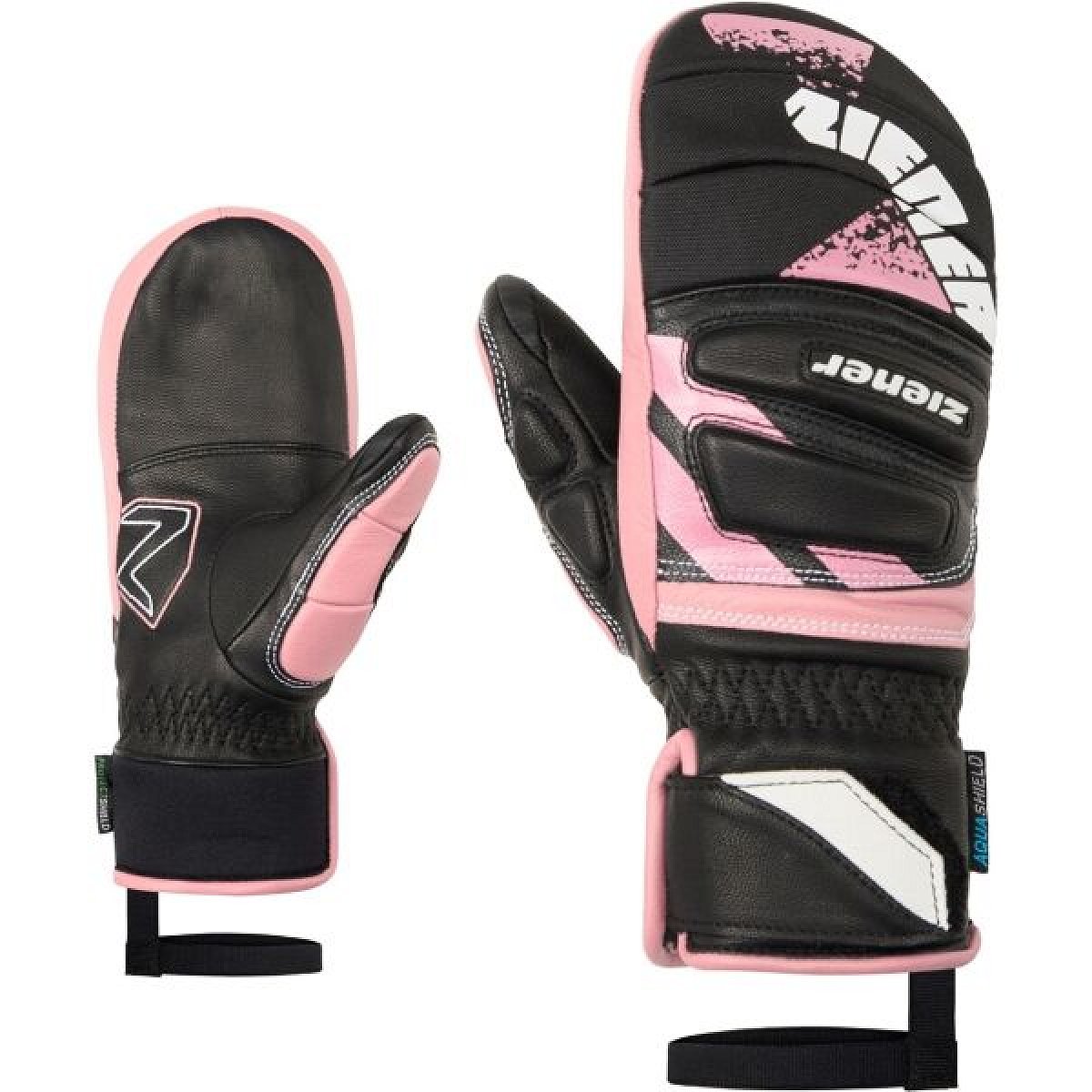 Ziener LOPAKI-Z RACE AS PR MITTEN JUNIOR Dívčí lyžařské palčáky, černá, velikost